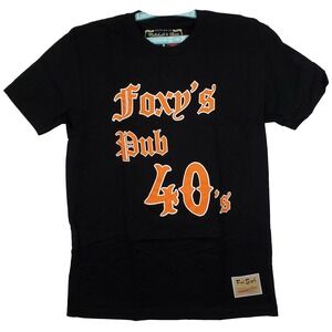 Fred Segal x Mitchell & Ness‎ Medium Shirt Foxy's Pub 40's Art Black NWT